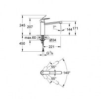 MONOMANDO COCINA EUROSMART COSMOPOLITAN GROHE